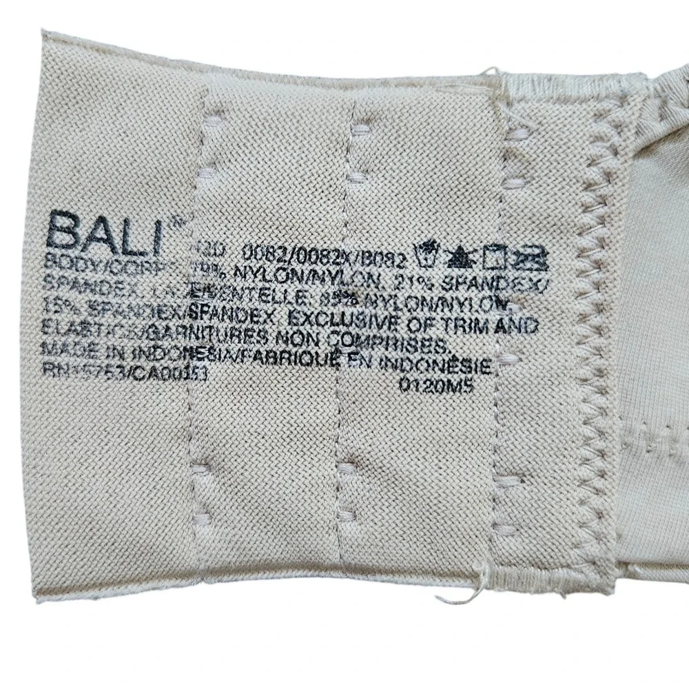 Bali‎ One Smooth U Underwire Bra Beige Chevron Lace Trim 0082 Womens 42D
